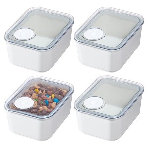 iDesign Small Canister with Removable Pour Cap - Set of 4 - White - 1 of 4