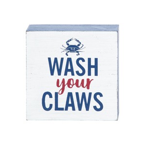 C&F Home Wash Your Claws Wood Block Shelf Sitter - 1 of 3