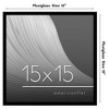 Americanflat 15x15 Picture Frame with Polished Plexiglass - Streamline Collection - Thin Square Picture Frame for Wall Display - Black - 2 of 4
