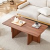 NicBex Natural Wood Grain Coffee Table with Triangular Support,Simple Tea Table,Center Table for Living Room - 2 of 4