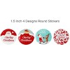 Wrapables Christmas Stickers Label Roll, Holiday Stickers for Sealing Cards, Envelopes, Gift Boxes, Festive Party Favors (500 pcs), Red & White - 2 of 4