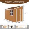8x4 FT Heavy-Duty Metal Outdoor Storage Shed with Windows, All-Weather Small Garden Tool Shed for Backyard or Lawn – Cuddlewood - 4 of 4