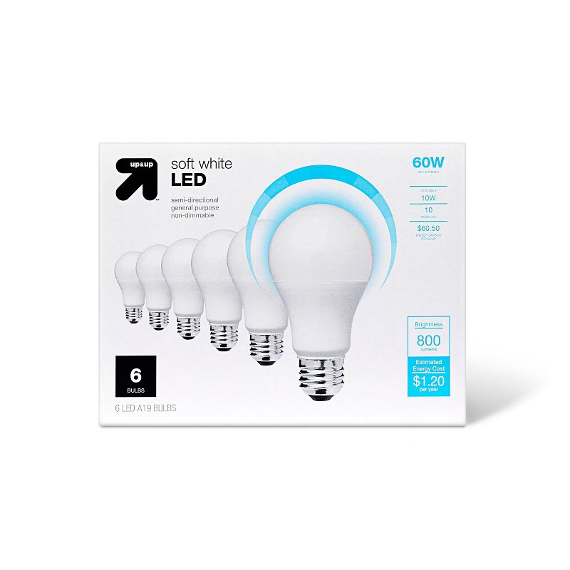 LED 60W 6pk Light Bulbs Soft White - up &#38; up&#8482;, 1 of 4