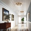 LNC Awtisfin 1-Light Polished Gold with Acrylic Glass Round LED Semi-flush Mount Light: Energy Efficient, Dimmable - 4 of 4