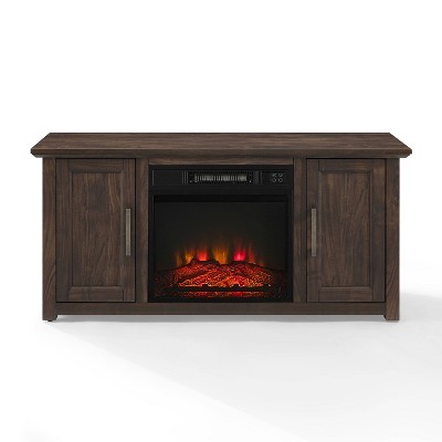 Camden 48" Dark Walnut TV Stand with Electric Fireplace