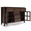 NicBex Modern 2-Doors Sideboard,Kitchen Storage Cabinets with 6 Drawers and 2 Glass Doors for Kitchen and Dining Room - 4 of 4