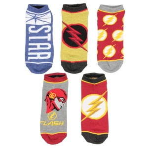 DC Comics The Flash Adult Superhero 5 Pack Mix and Match Ankle Socks - 1 of 3