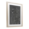 Stupell Industries Gray Poppies Outline Framed Print Under Glass - 2 of 4