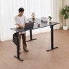 VEVOR L Shaped Desk, Electric Adjustable Height Corner Gaming Desk with Dual Hooks, Heavy Duty Carbon Steel L-Shaped Computer Table, Black - 2 of 4