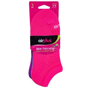 Airplus Aloe Infused Everyday Ultra Comfort Socks, Women's 5-11, Multicolors - 1 of 2