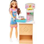 Barbie Skipper Doll and Snack Bar Playset with Color-Change Feature and Accessories First Jobs