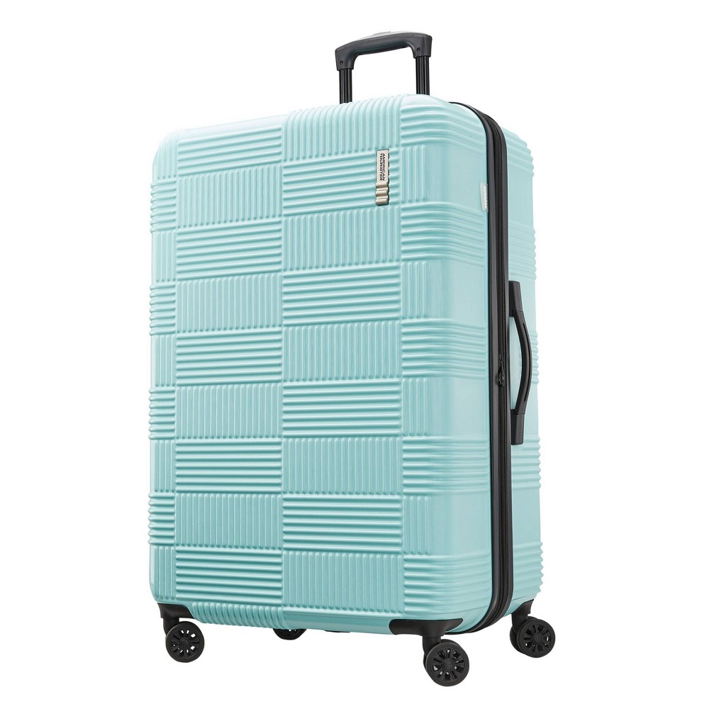 Photos - Luggage American Tourister NXT Hardside Large Checked Spinner Suitcase - Mint Gree 