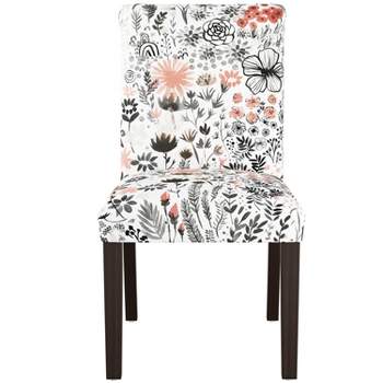 Skyline Furniture Hendrix Dining Chair in Winter Botanical Red