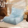 Fireside chair, Mid-Century Modern Armless floor sofa, soft memory sponge floor leisure chair, living room, bedroom and office bean bag chair - 2 of 4