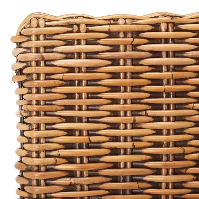 Tobie Honey Brown Wash Rattan Bar Stool with Footrest
