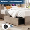 Jojoka Full/Queen Size Bed Frame with Bookcase Headboard, 4 Storage Drawers, Charging Station, Metal Support, No Box Spring Needed, Noise-Free - 4 of 4
