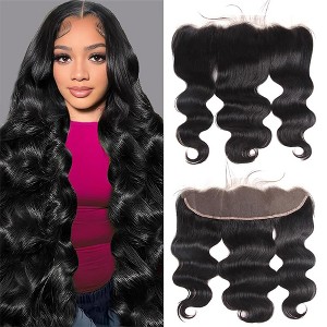 Jessie's Wig 12-18 Inch HD Lace Frontal Body Wave 13x4 Lace Natural Black 1 Pc/Pack - 1 of 4