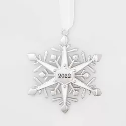 Metal '2022' Snowflake Christmas Tree Ornament - Wondershop™