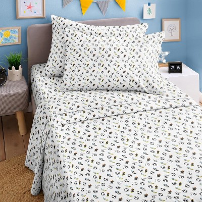 Kids 4 Piece Bed Sheet Set - Cute & Cozy Wrinkle-Resistant with Vibrant Designs - CGK Linens.