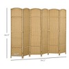 NicBex 5.6' Tall 6-panel Room Divider for Home, Folding Privacy Screen for Room Separation, Freestanding Wall Partition for Home & Office, Nature Wood - 2 of 4