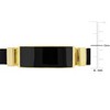 EVERLY JEWELRY | Yellow Plated Sterling Silver 22 CT TGW Black Onyx Bangle, 9 inch - 2 of 4