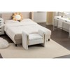 CAVINAS Storage Bench Ottoman with Storage Velvet Fabric Gold Metal Trim Strip - 4 of 4