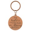 Dicksons Friendship Brown and Tan 3 Inch Pewter Keychain Ring Accessory - 2 of 2
