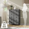 CENGHU Chest of Drawers Tall Dresser, Closet Organizer and Storage with 10 Fabric Drawers Metal Frame and Wooden Top, Ajustable Feet - 4 of 4