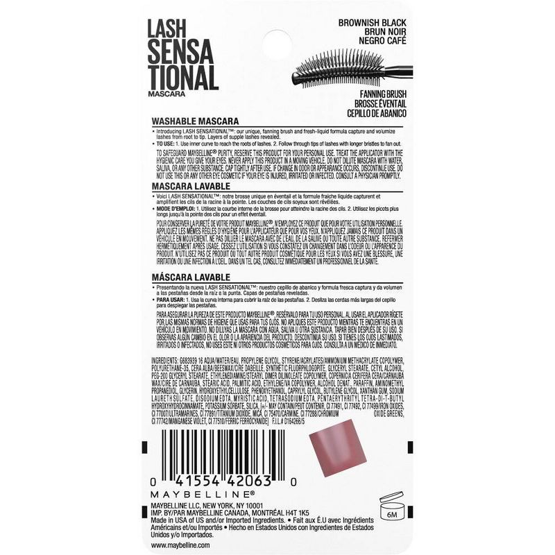 Maybelline Lash Sensational Lengthening Mascara - 0.32 fl oz, 4 of 19
