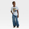 Boys' Dogman Oversized Short Sleeve Graphic T-Shirt - Blue - 4 of 4