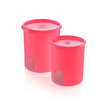 Tupperware 4pc (set of 2) Store and See Food Storage Canister Set