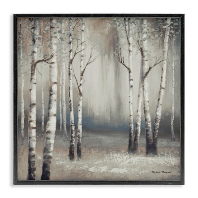 Stupell Industries Misty Birch Tree Forest Landscape, 24" x 24"