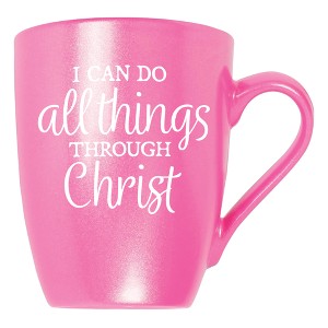 Elanze Designs Can Do All Things Through Christ Princess Pink 10 ounce New Bone China Coffee Cup Mug - 1 of 4