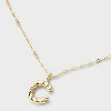 14K Gold Dipped Twisted Bubble Initial Necklace - A New Day™ Gold - 4 of 4