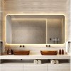 NicBex LED Bathroom Mirror,Anti-Fog Vanity Mirrors for Wall,3 Colors Dimmable,Bathroom Mirrors for Over Sink Horizontal/Vertical,Silver - 2 of 4