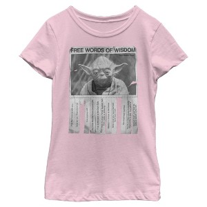 Girls Star Wars Yoda Words of Wisdom T Shirt - 1 of 4