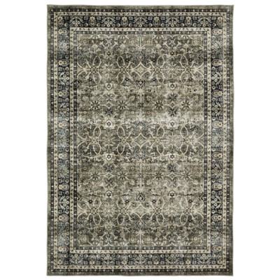 Oriental Weavers Sumter SUM06 Charcoal Grey/ Blue Indoor Area Rug - 5' x 7'