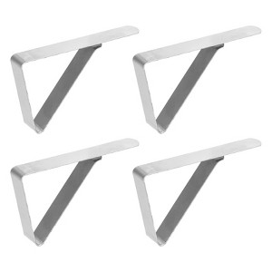 Unique Bargains 430 Stainless Steel Outdoor Restaurant Picnic Tablecloth Clips 8 Pcs - 1 of 4