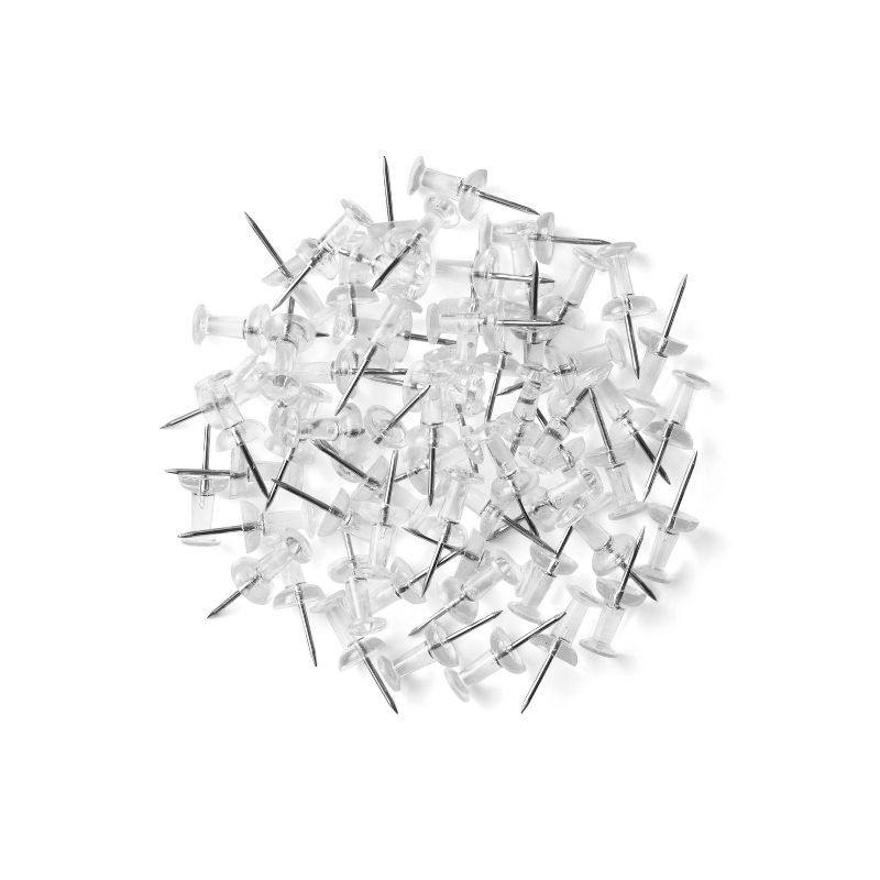 100ct Push Pins Clear - up &#38; up&#8482;, 2 of 6