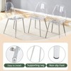 PAGED Set of 3 Transparent Dining Chairs,Armless Chairs with Metal Legs for Home,Kitchen,Living Room,Restaurant - 4 of 4