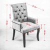 Kumasinova Luxury Chenille Fabric Dining Chairs with High Tufted Back,Set of 1,Elegant Rubberwood Club Chairs for Kitchen,300lbs Max - 3 of 4