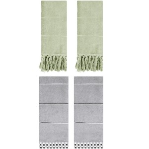REGALWOVEN 4 Pcs Bathroom Hand Towel 14" x 30" - 1 of 4