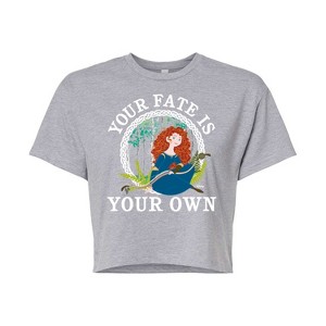 Women's - Disney - Merida Your Fate Is Your Own Cropped Graphic T-Shirt - 1 of 4