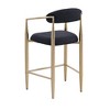 DSVIMOY Counter and Bar Stool Set of 2 Modern Boucle Upholstered Barstools with Metal Frame for Kitchen Pub Dining Room, Gold, 36.2"*19.3"*11.6" - 3 of 4