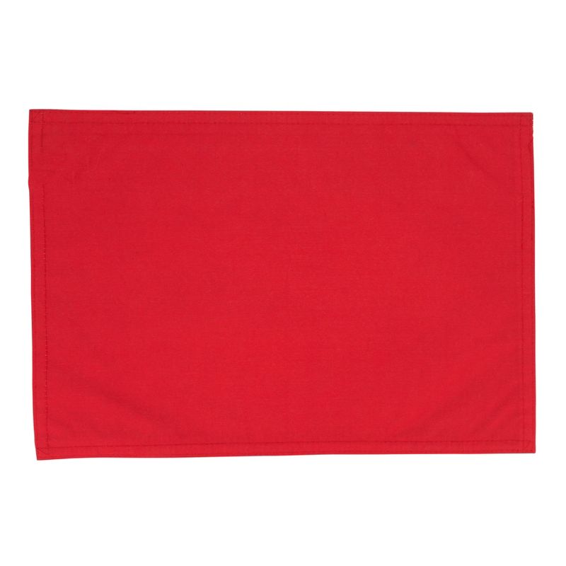 Saro Lifestyle Christmas Placemat, 13"x19" Oblong, Red (Set of 4), 2 of 5