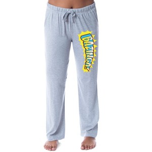 The Big Bang Theory Womens' Bazinga! Comic Print Sleep Pajama Pants Grey - 1 of 3