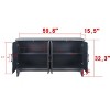 VYNXARIA 60-Inch Vintage 4-Door Storage Cabinet with Striped Design - 3 of 4
