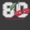 Rerun Island Women's 80 Los Angeles Cherries Short Sleeve Graphic Cotton Baby Tee - Caviar S - 2 of 4