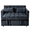 Akoasm Modern 3 in 1 Convertible Sleeper Sofa Bed with Pillows & Pockets For Living Room & Apartment-Black - 3 of 4
