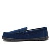 Lands' End Men's Flannel Lined Suede Slip On Moccasin Slippers - 3 of 4